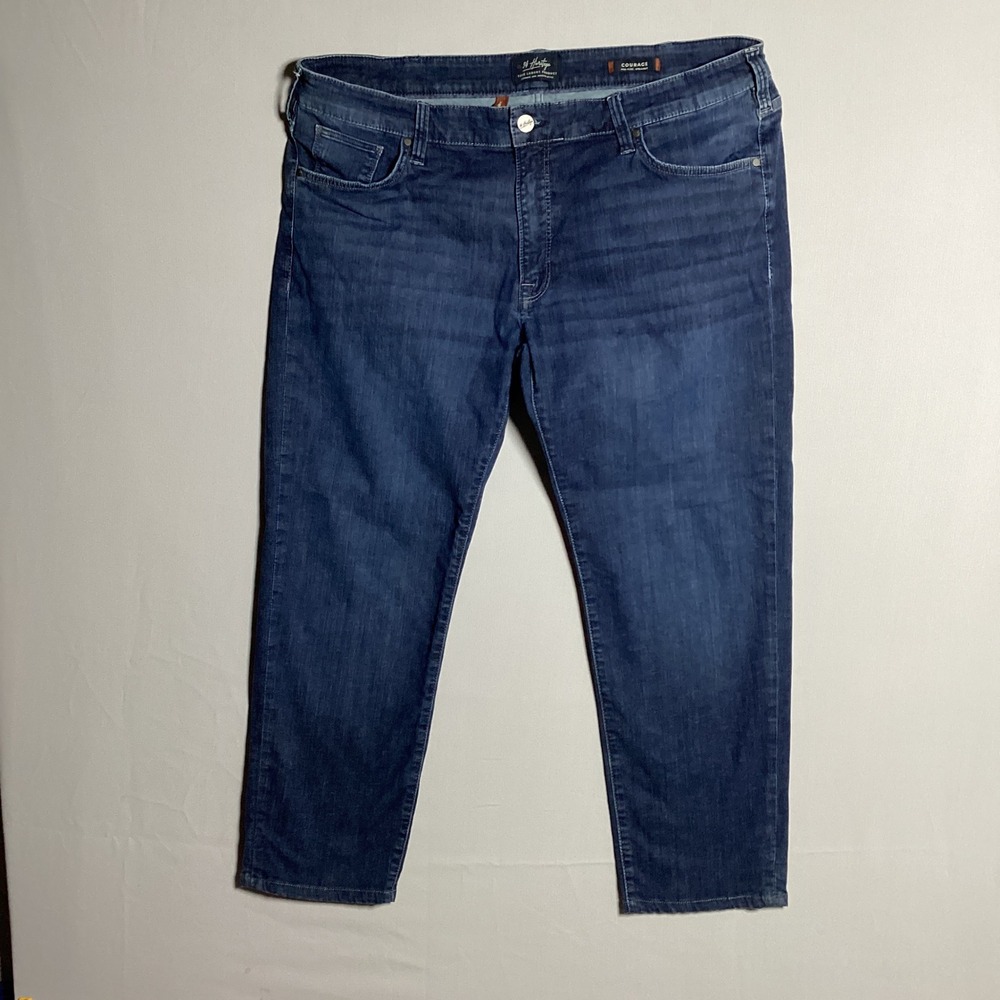 34 Heritage Men's Size W40 L32 Courage Mid Rise Straight Jeans Dark Wash Stretch